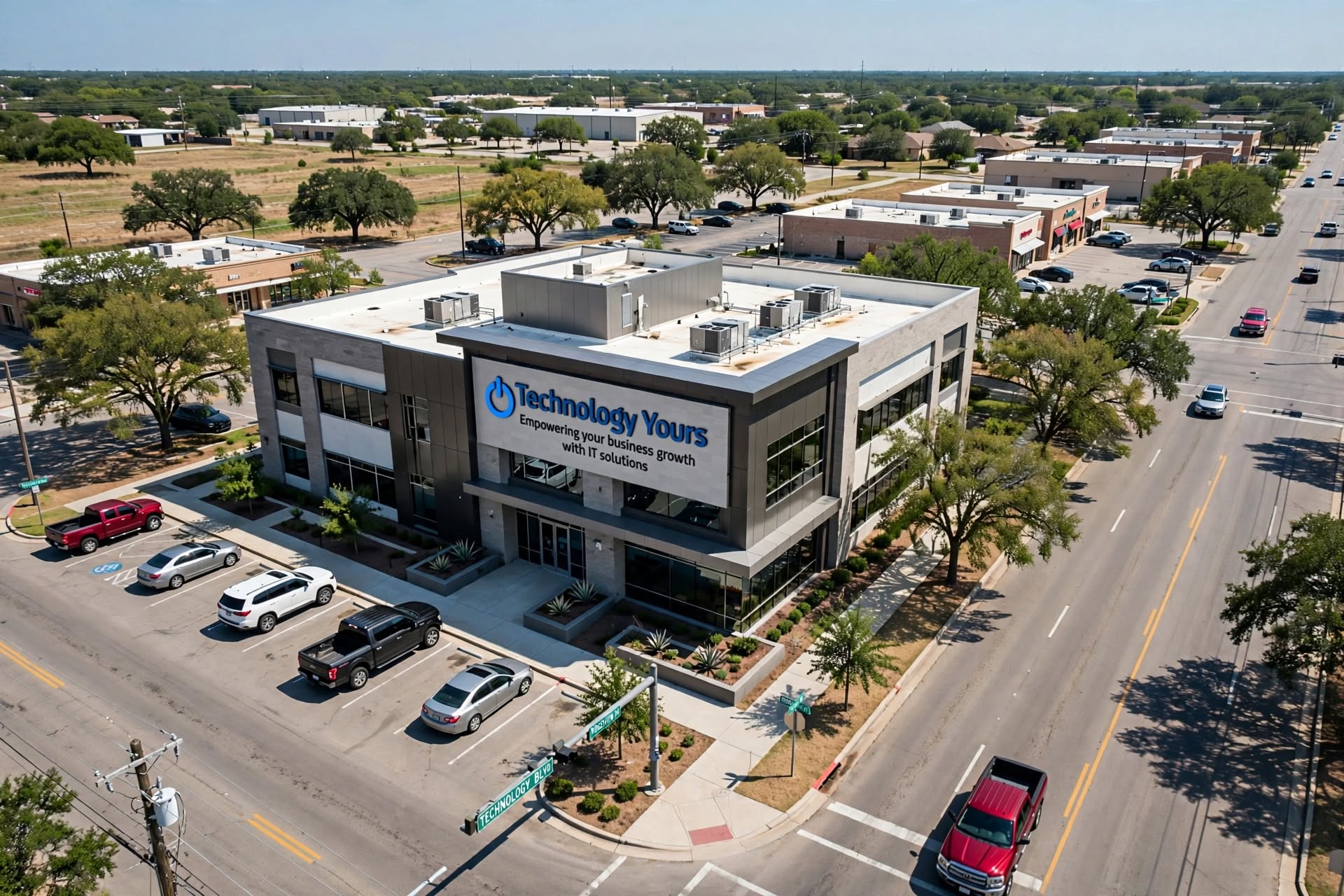 Aerial view of the Technology Yours office